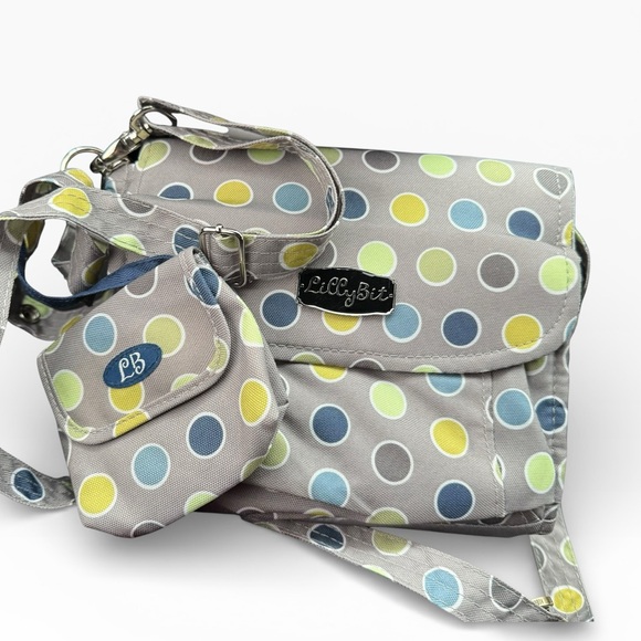LillyBit Handbags - LillyBit Diaper Clutch Bag Tote On The Go Polka Dots Travel Bag Shopper